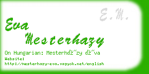 eva mesterhazy business card